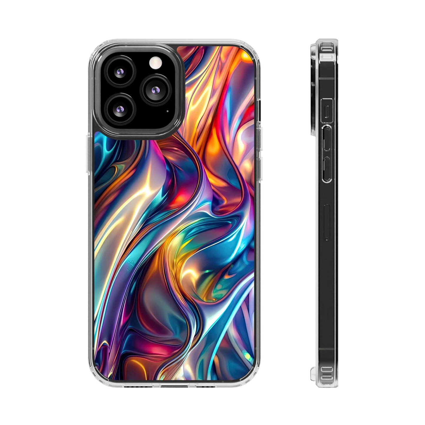 Colorful Clear Case for iPhone – Abstract Art Design