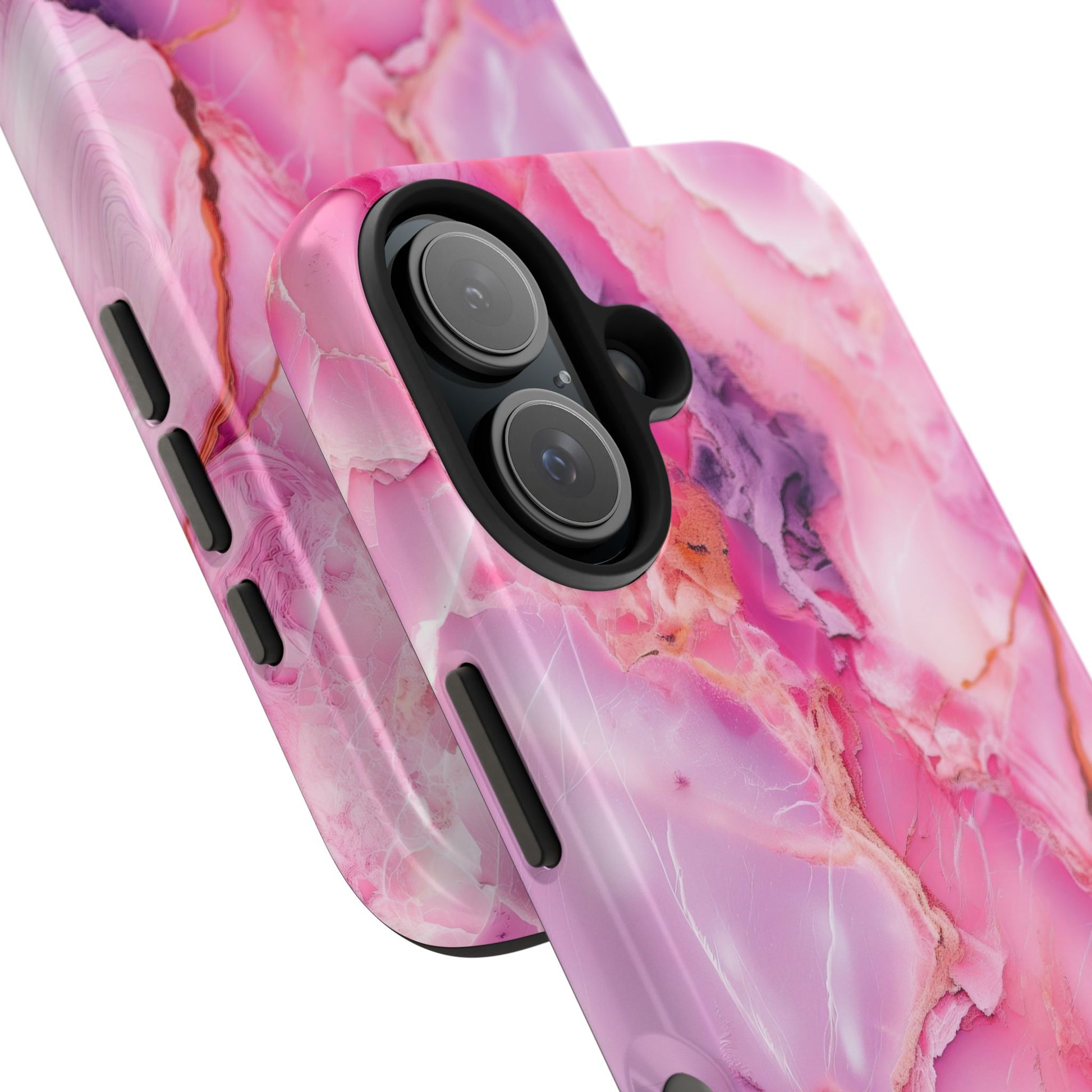Pink Marble Tough Cases for iPhone, Stylish Protective Covers
