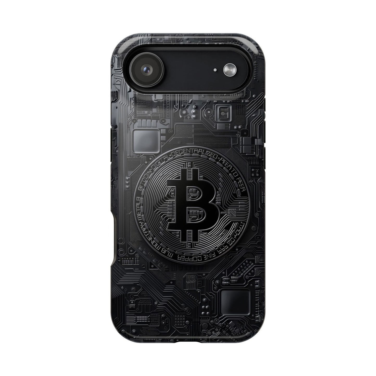 Black Bitcoin Magnetic iPhone Cases - Ideal for Tech Enthusiasts