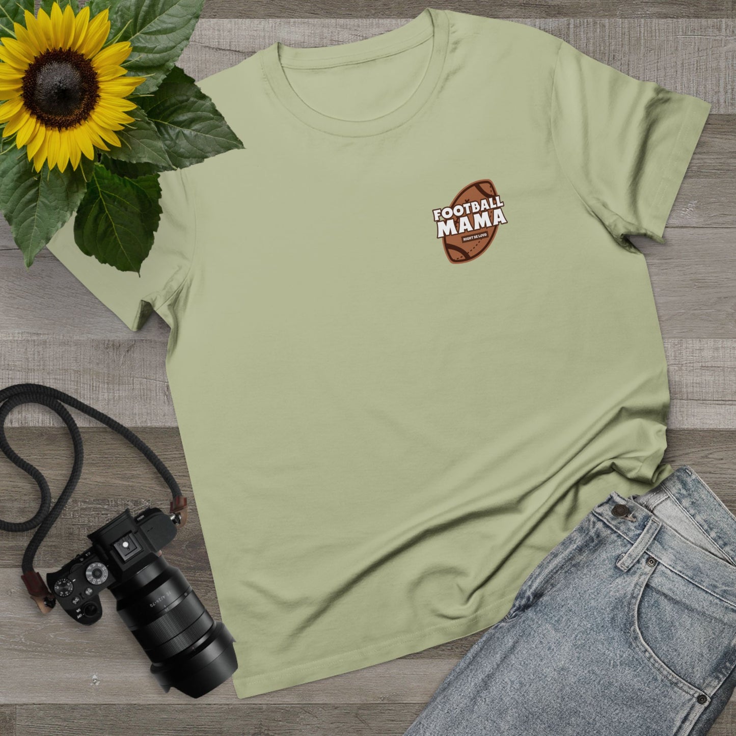 Football Mama Might Be Loud Mother Women’s Maple Tee