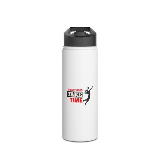 Great Things Take Time  Stainless Steel Water Bottle, Standard Lid