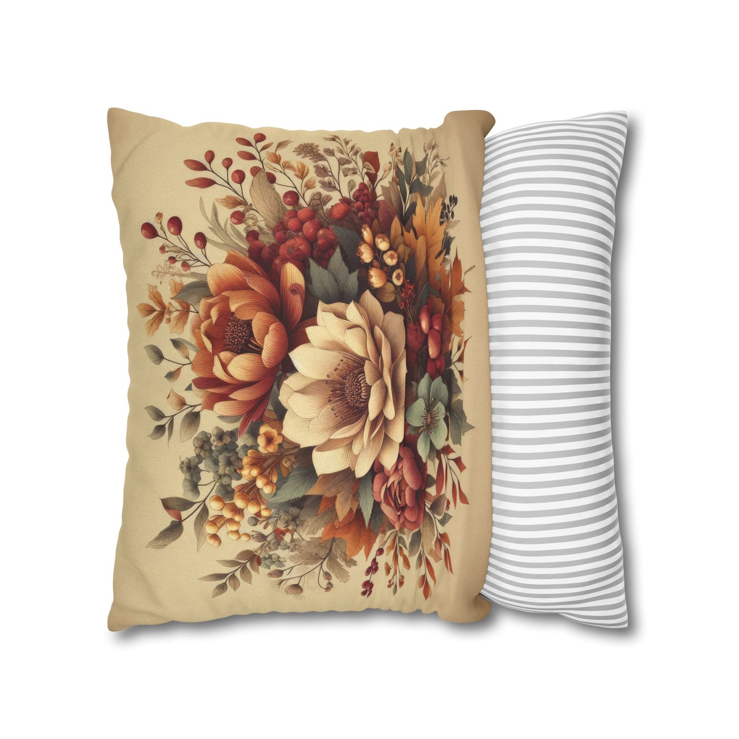 Autumn Bouquet Spun Polyester Square Pillowcase