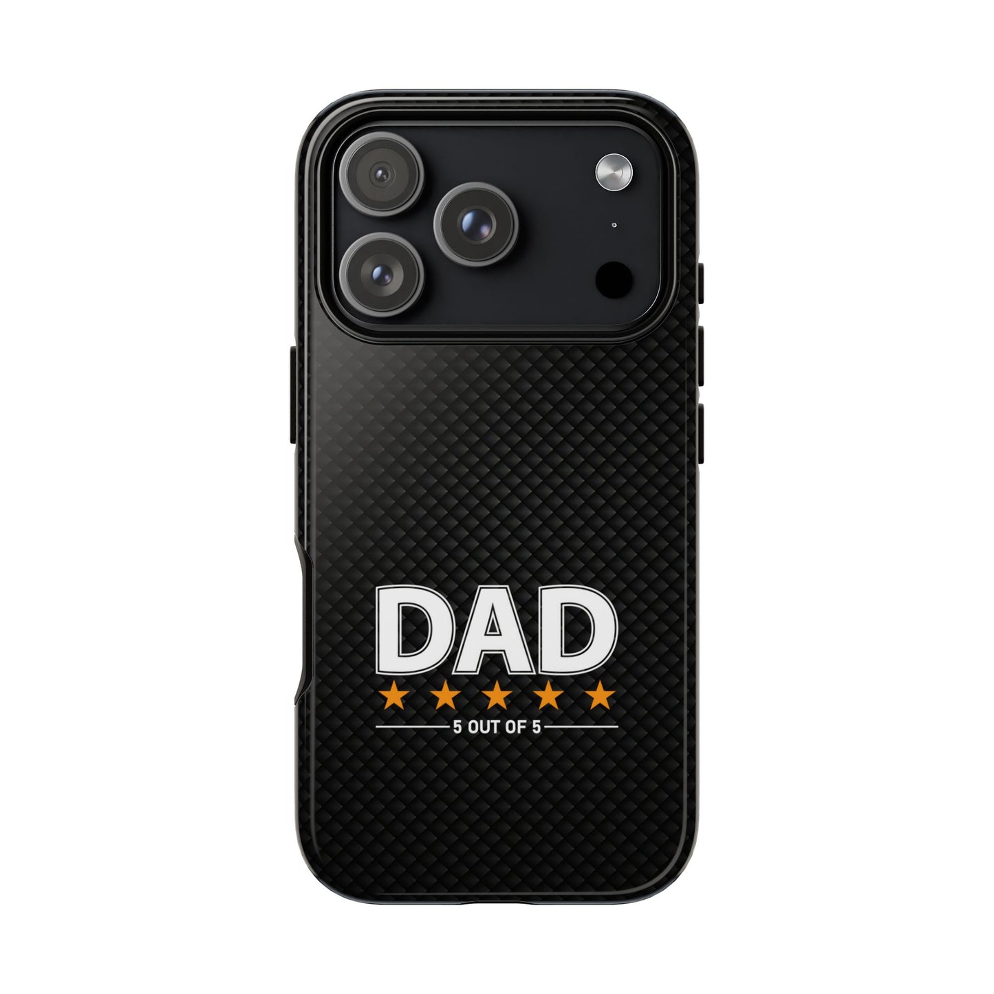5-Star Dad iPhone Case - Tough Black Cover for Father's Day