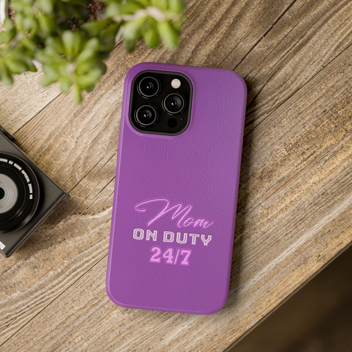 Mom On Duty Impact-Resistant Case, Purple Case for Mothers