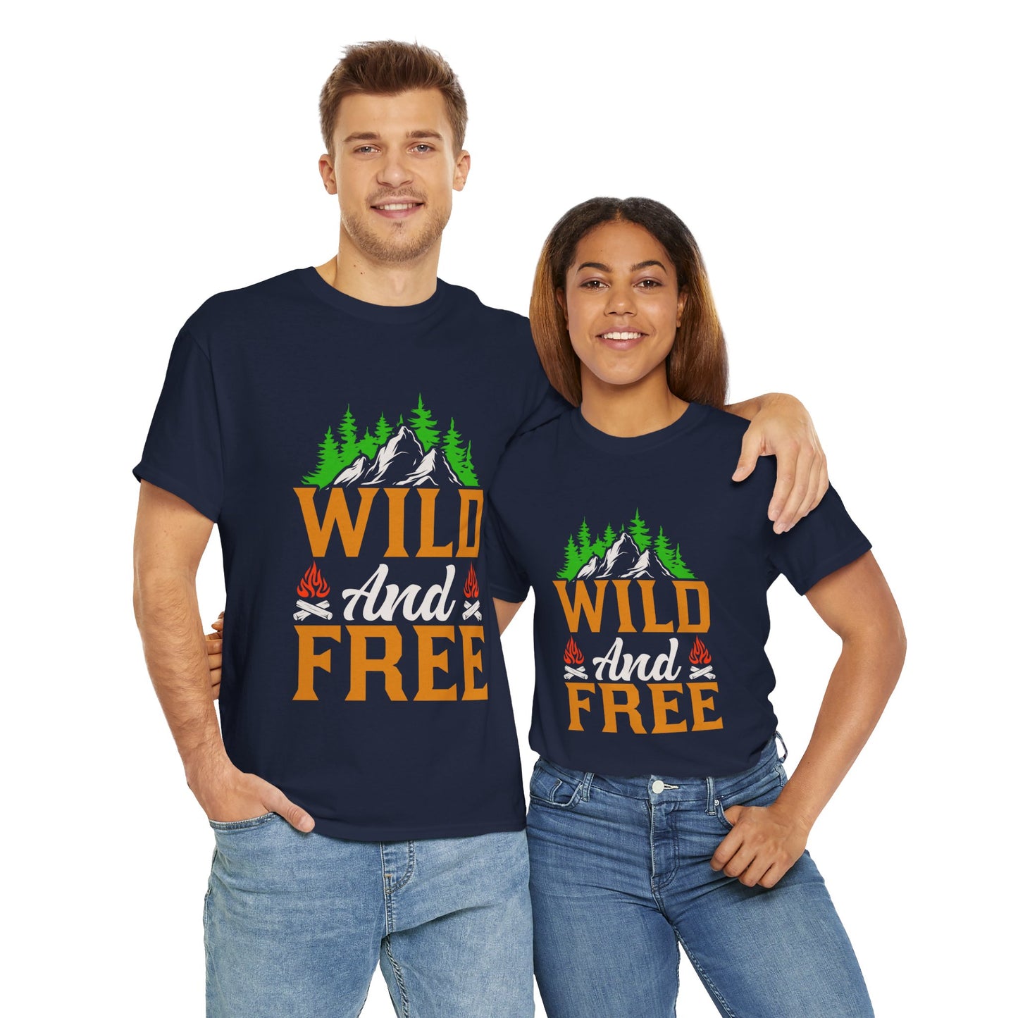 Wild and Free Unisex Heavy Cotton Tee - Perfect for Adventure Lovers