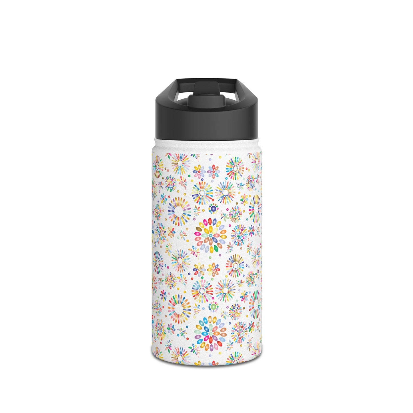 Vibrant Vibes Stainless Steel Water Bottle, Standard Lid