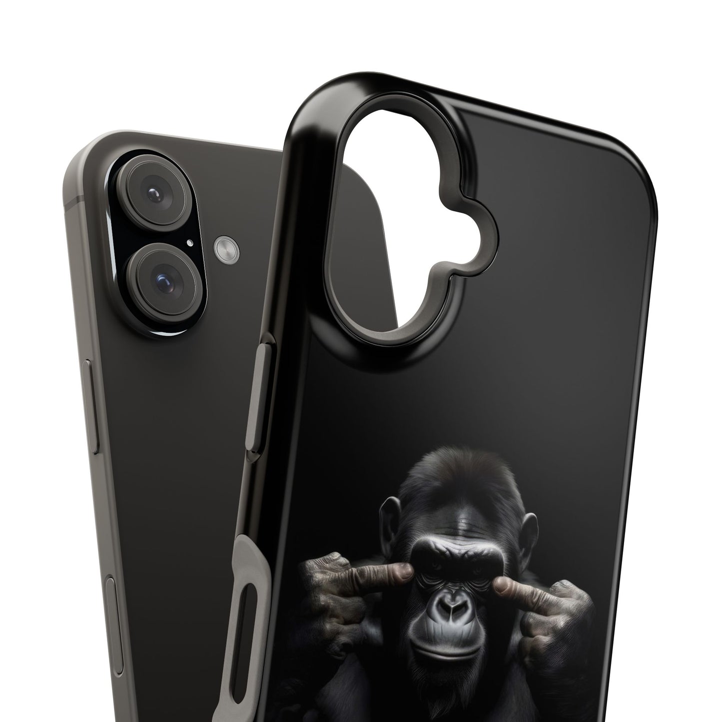 Edgy Gorilla Magnetic iPhone Case, Unique Cell Phone Cover