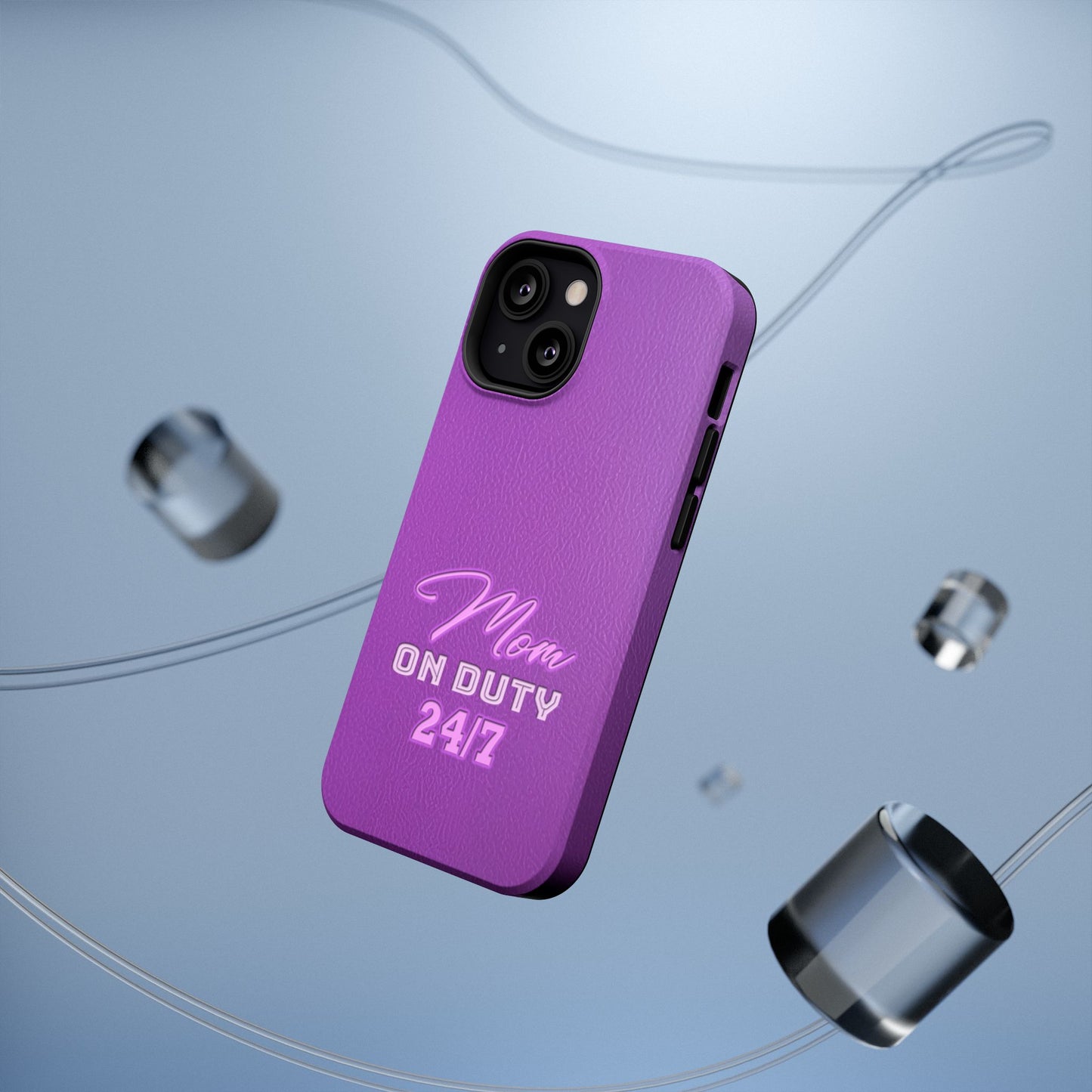 Mom On Duty Impact-Resistant Case, Purple Case for Mothers