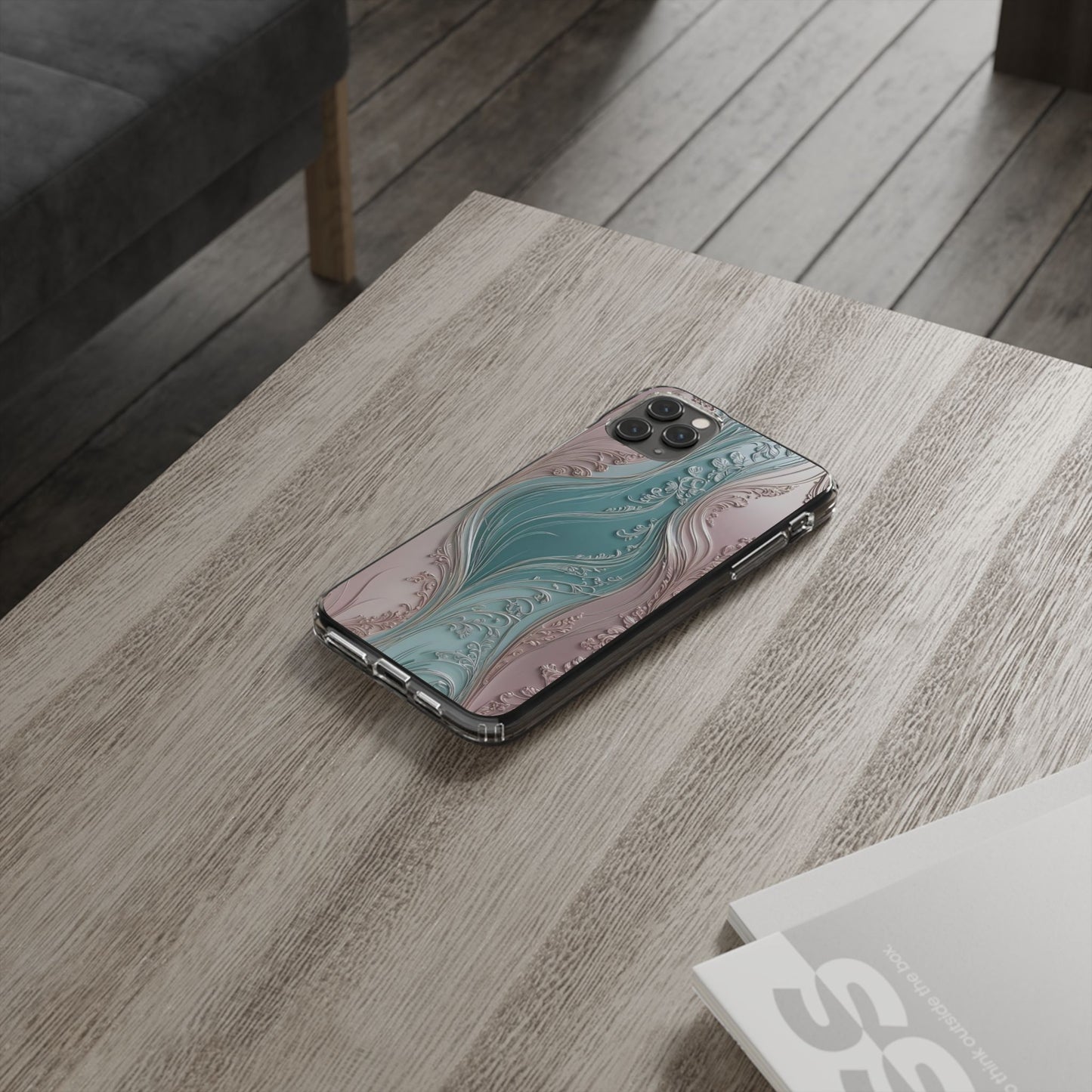 Elegant Clear Phone Cases,  Abstract Design