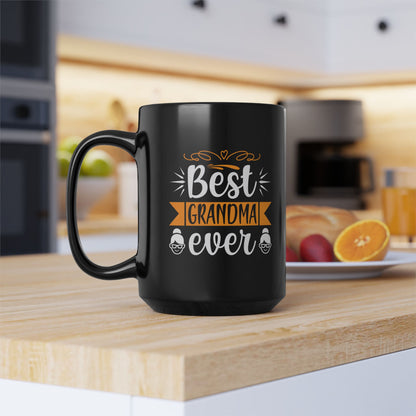 Best Grandma Ever Black Mug - Perfect Gift for Grandmothers
