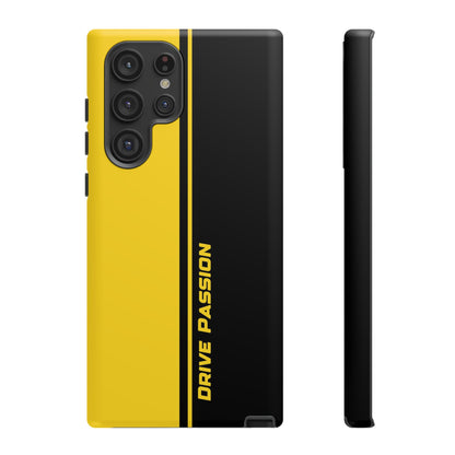 Drive Passion Tough Case – Bold Yellow & Black Design