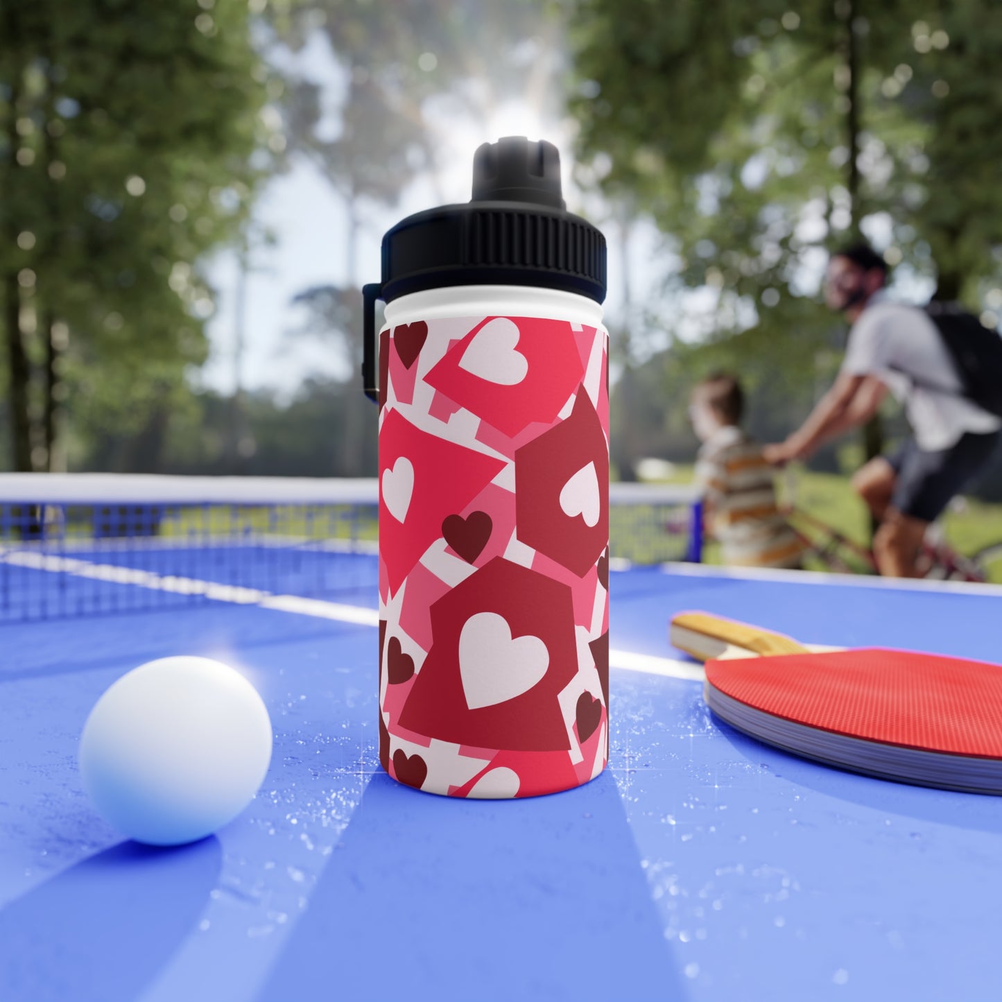 Love in Style Stainless Steel Water Bottle, Sports Lid