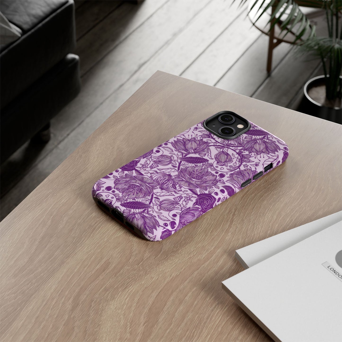 Graphical Garden: Purple Edition iPhone Tough Cases