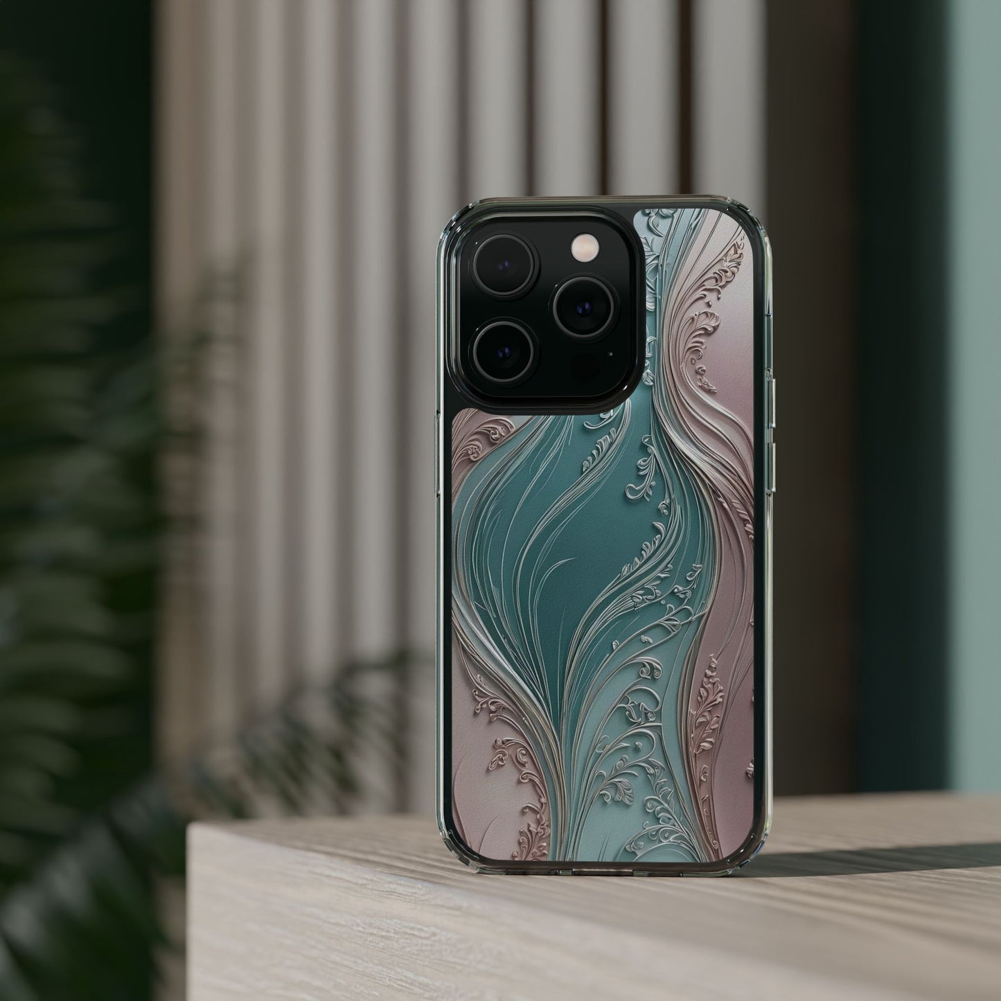 Elegant Clear Phone Cases,  Abstract Design