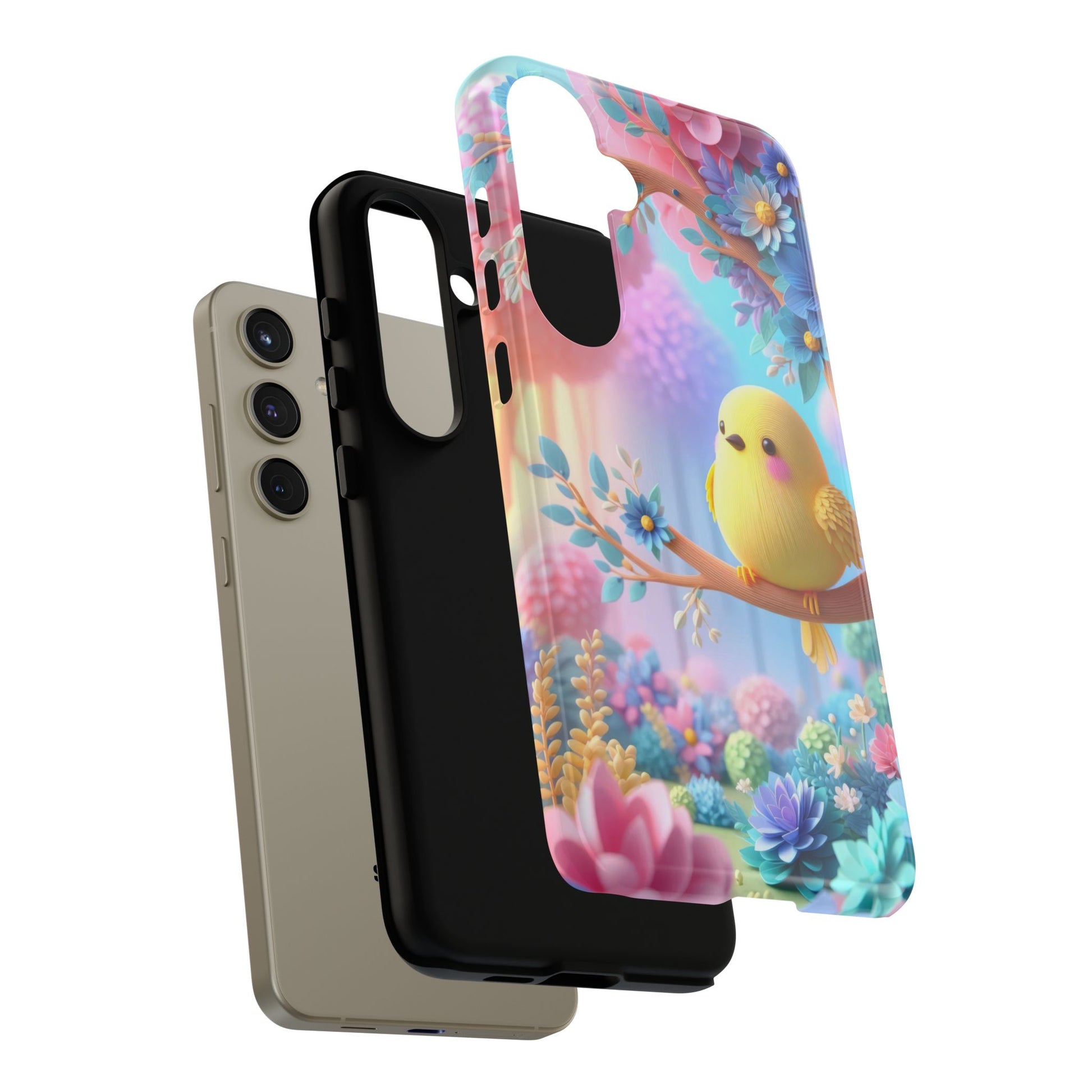 Colorful Bird Samsung Phone Case, Spring Vibe Mobile Shell