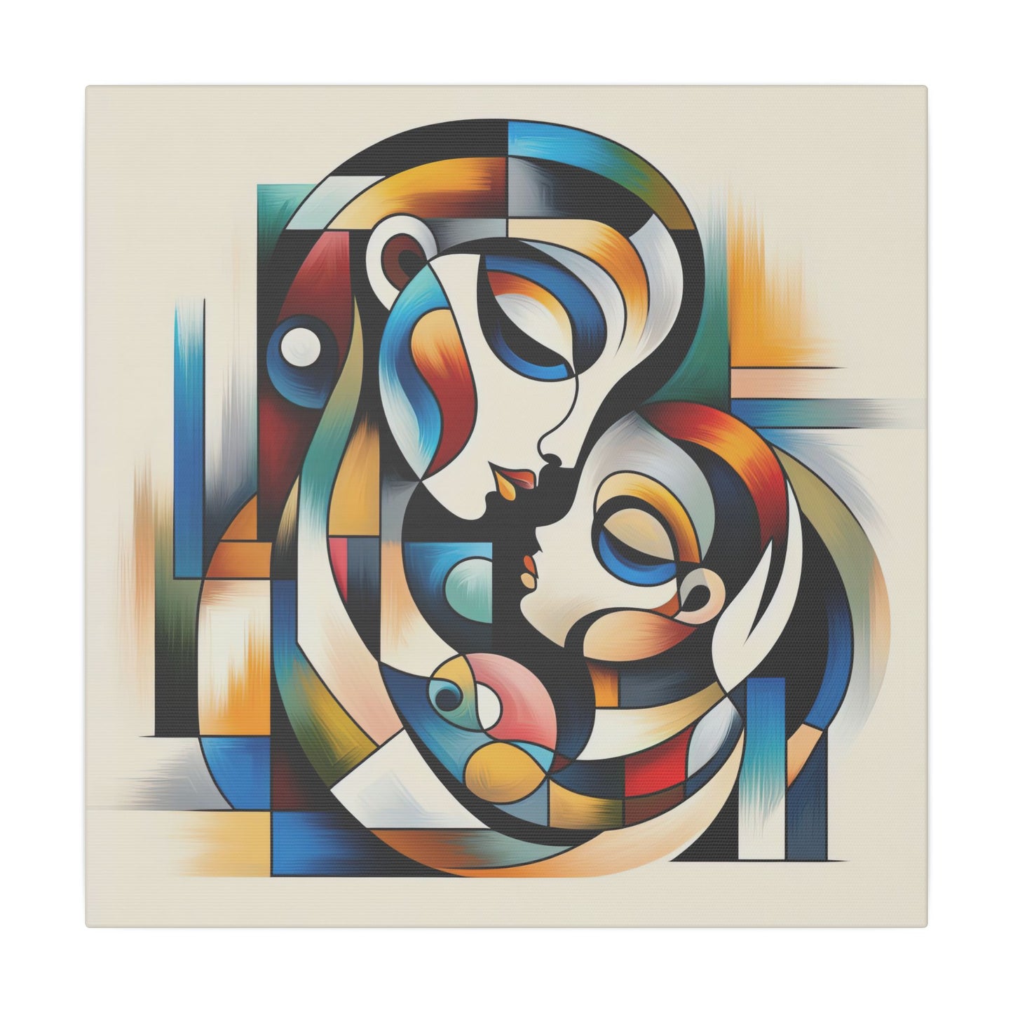 Motherhood in Shapes - Canvas Print