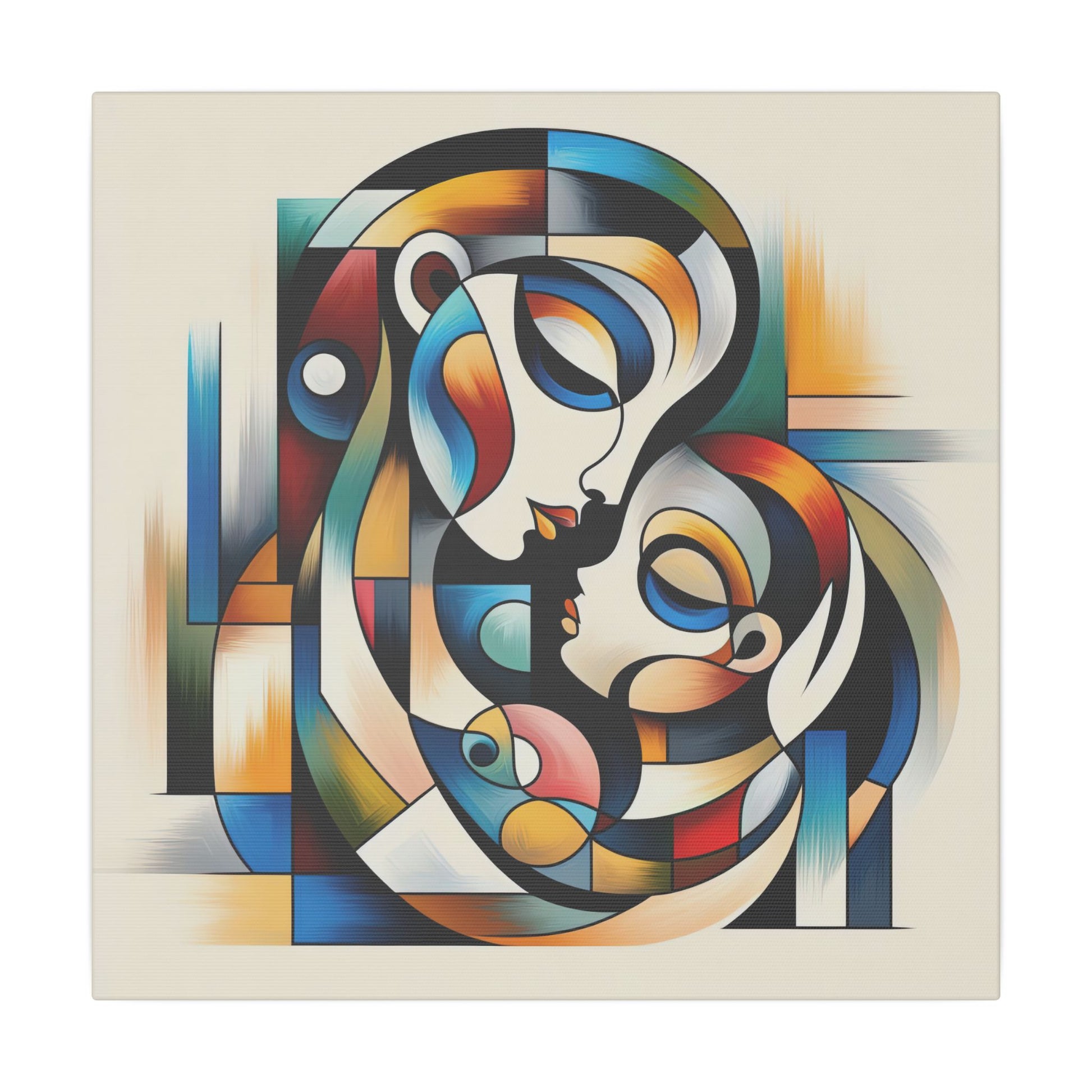 Motherhood in Shapes - Canvas Print