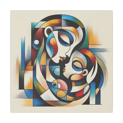 Motherhood in Shapes - Canvas Print