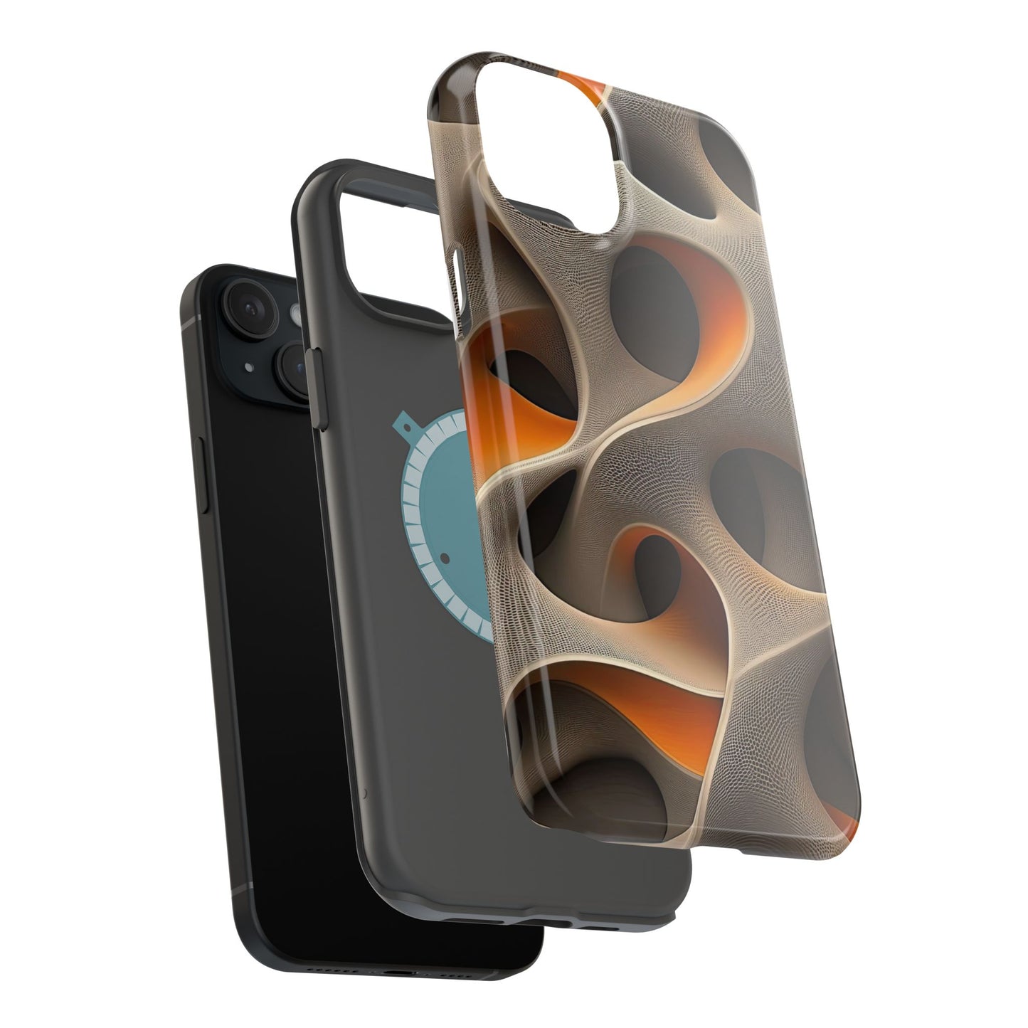 Stylish Magnetic Phone Cases, Abstract Geometric Design