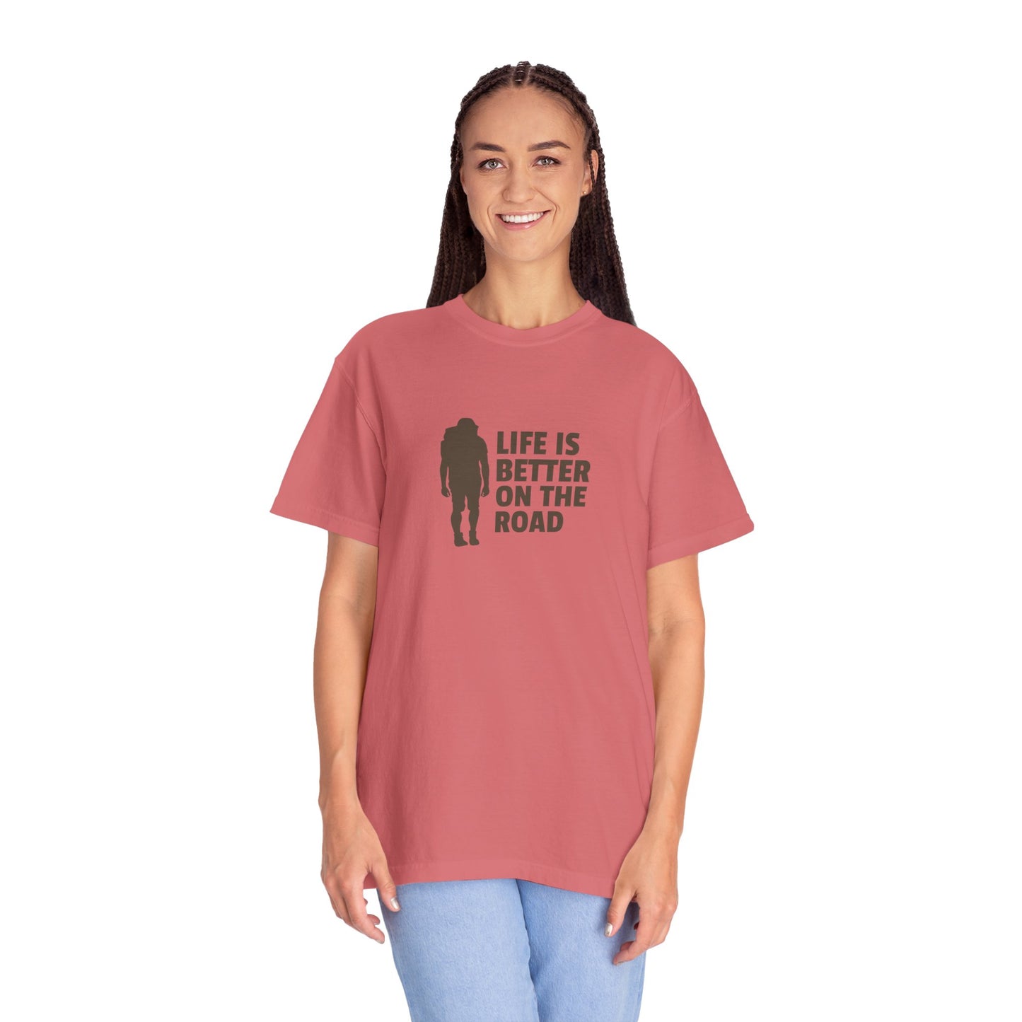 Life Is Better On The Road Unisex Garment-Dyed T-shirt