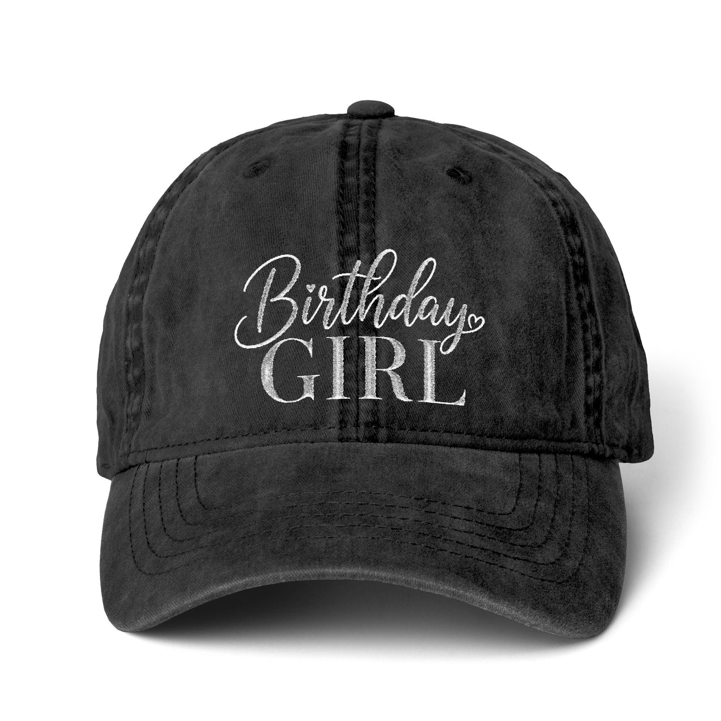 Birthday Girl Women’s Pigment-Dyed Cap – Embroidered Vintage Baseball Hat