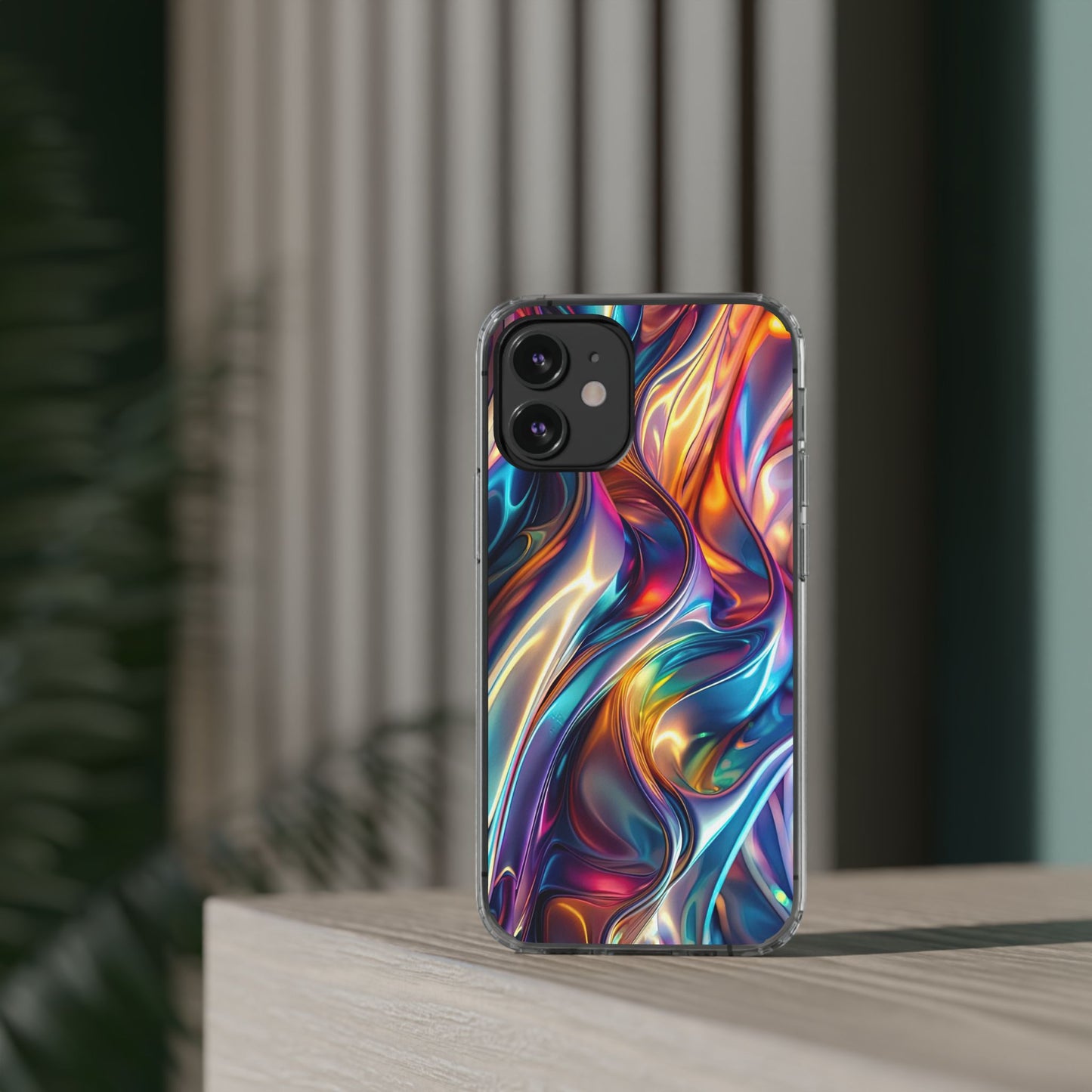 Colorful Clear Case for iPhone – Abstract Art Design