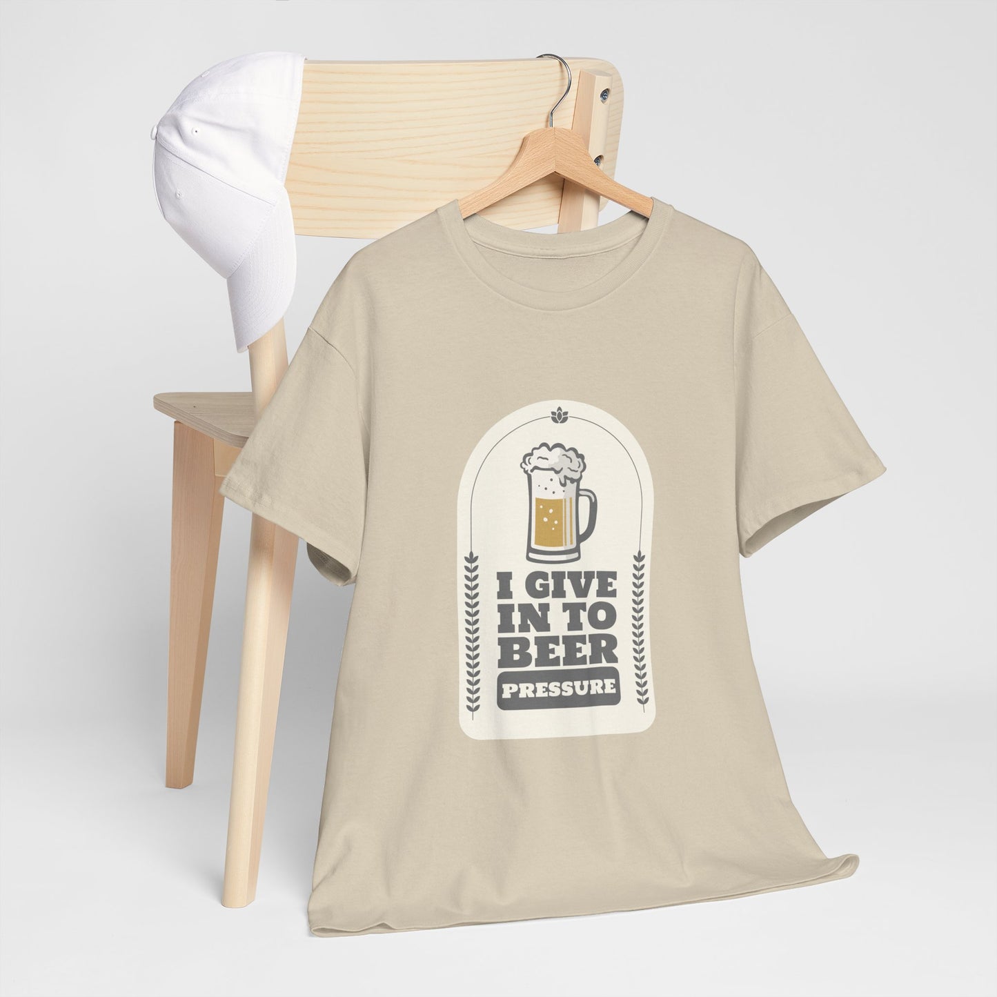 I Give In To Beer Pressure Unisex Heavy Cotton Tee