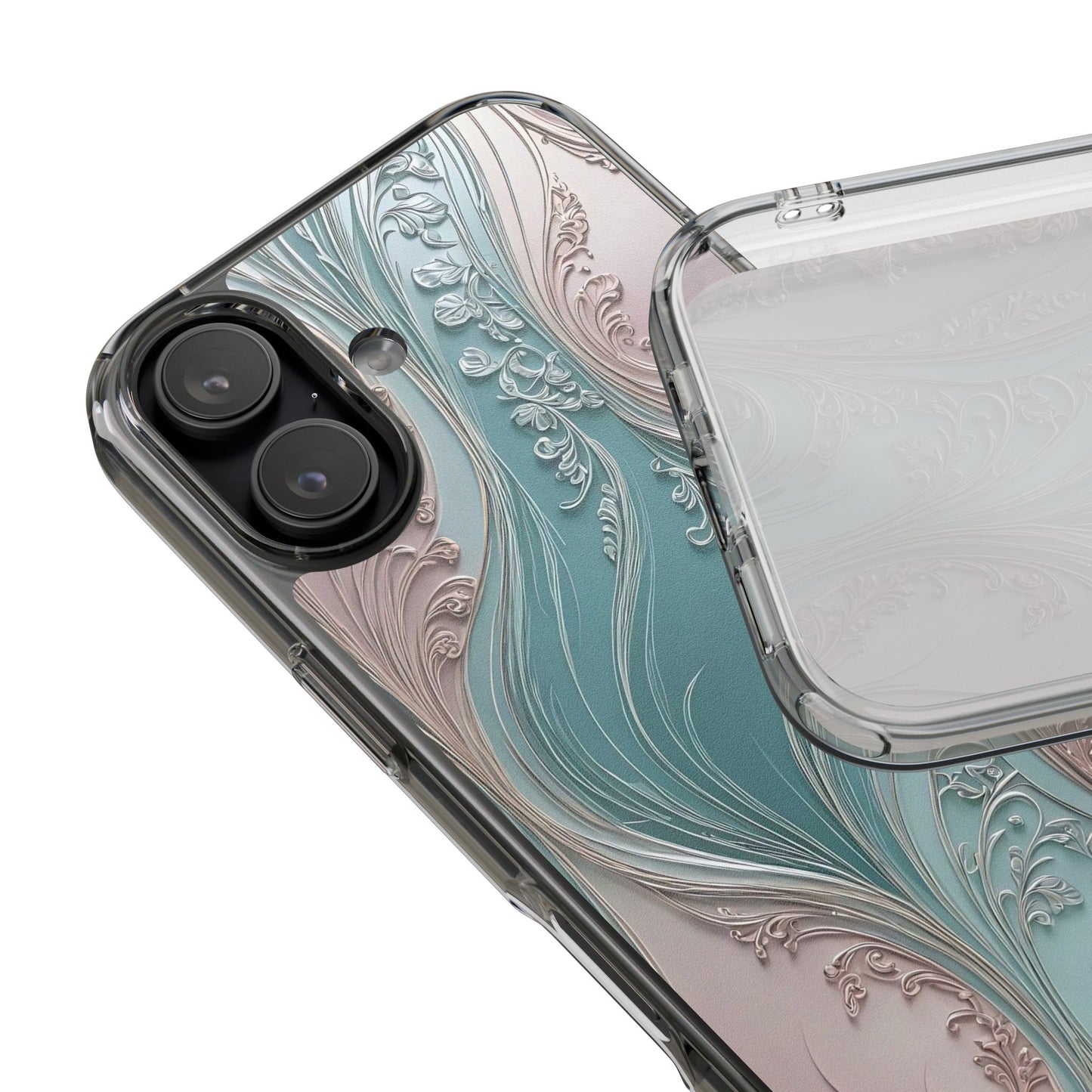 Elegant Clear Phone Cases,  Abstract Design