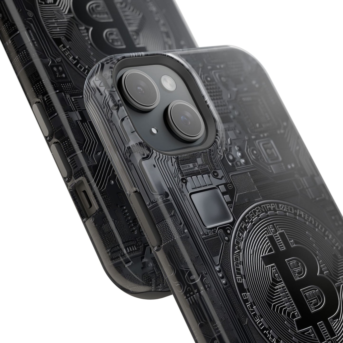 Black Bitcoin Magnetic iPhone Cases - Ideal for Tech Enthusiasts