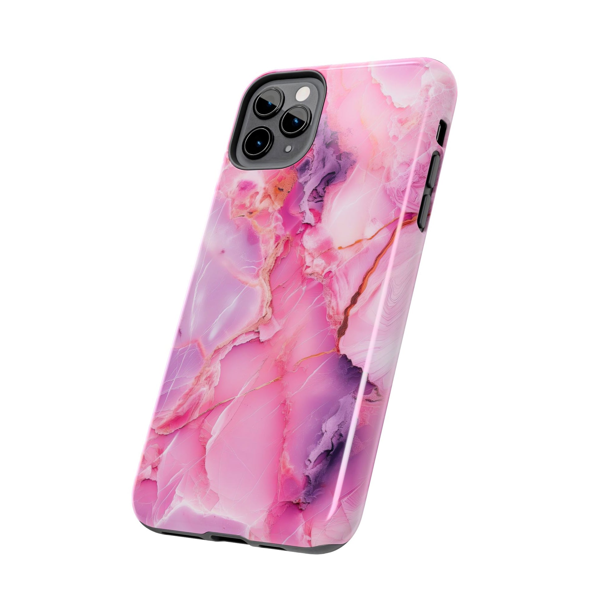 Pink Marble Tough Cases for iPhone, Stylish Protective Covers