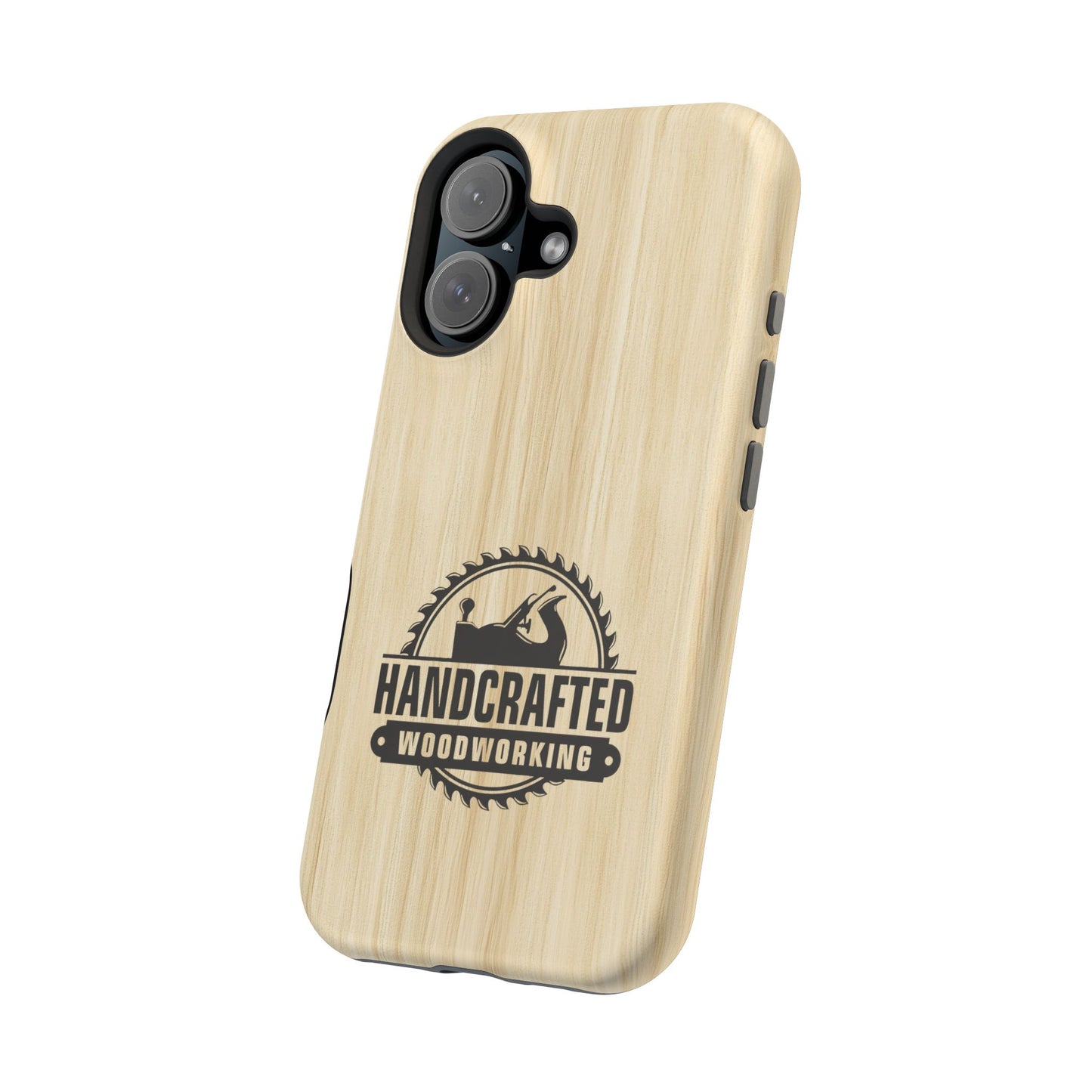 Handcrafted Woodworking Logo Magnetic Phone Cases