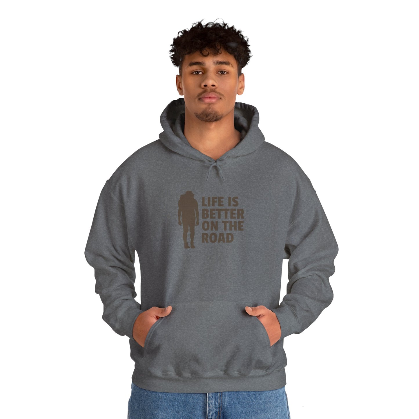 Life Is Better On The Road Unisex Heavy Blend™ Hooded Sweatshirt