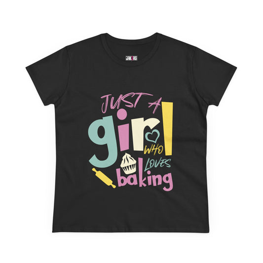 Baking Enthusiast Women's Cotton Tee - Just a Girl Who Loves Baking