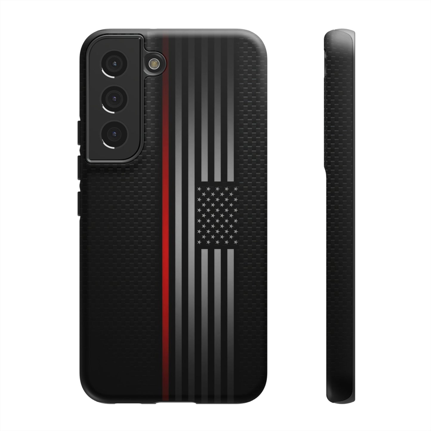 Elegant Patriotic Samsung Phone Case, Thin Red Line Design
