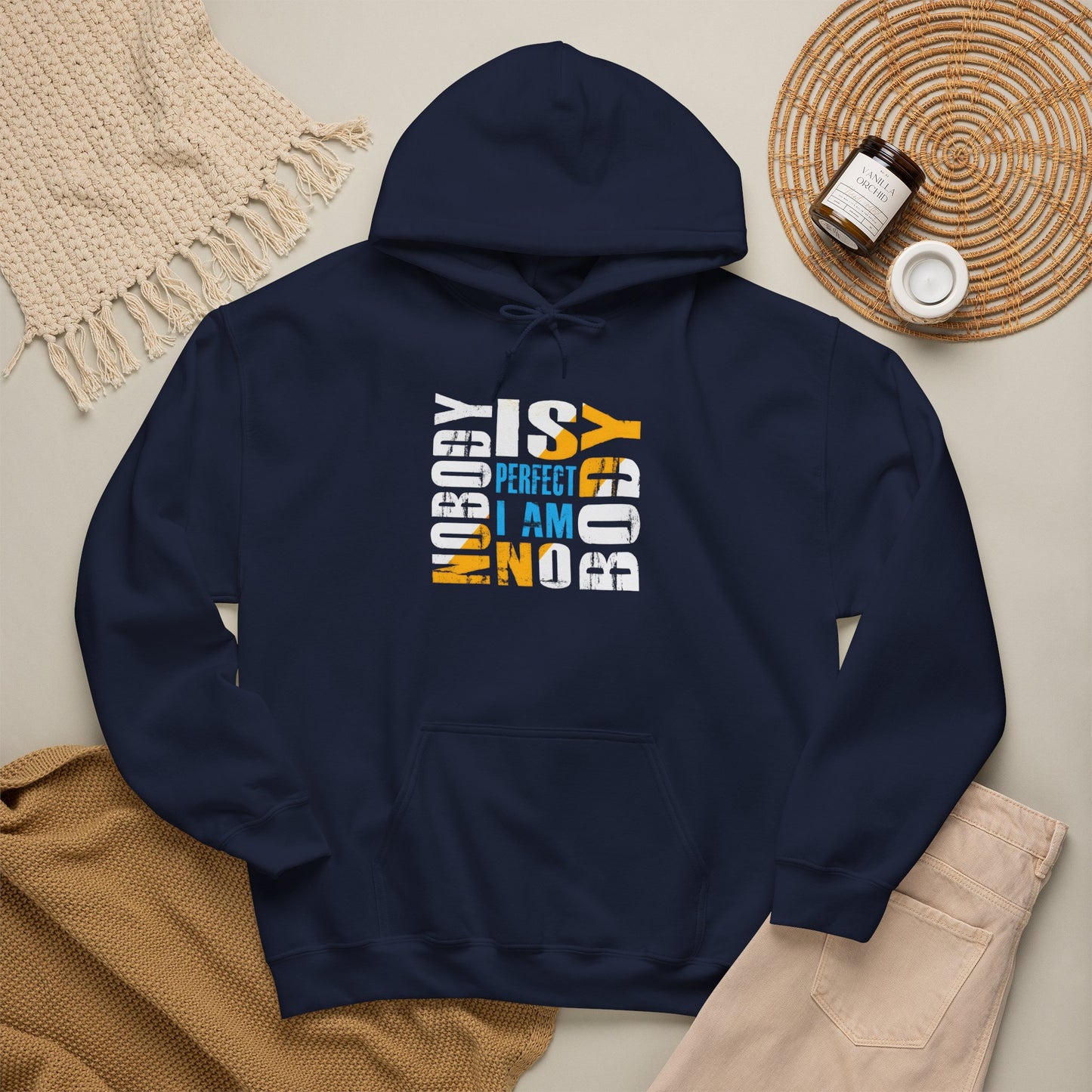 Nobody is Perfect Unisex Hoodie – Comfortable Sweatshirt for Everyday Wear