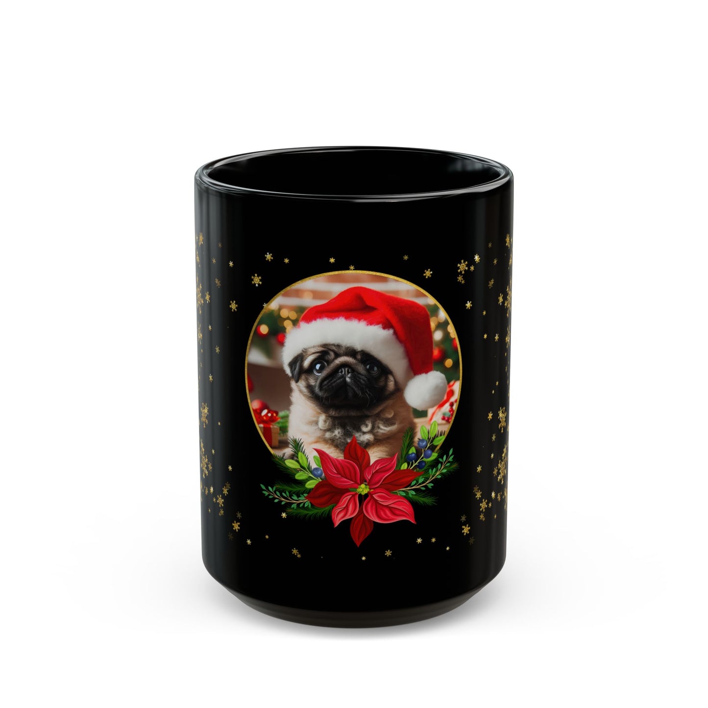 The Pug Who Saved Christmas Black Mug - 11oz, 15oz