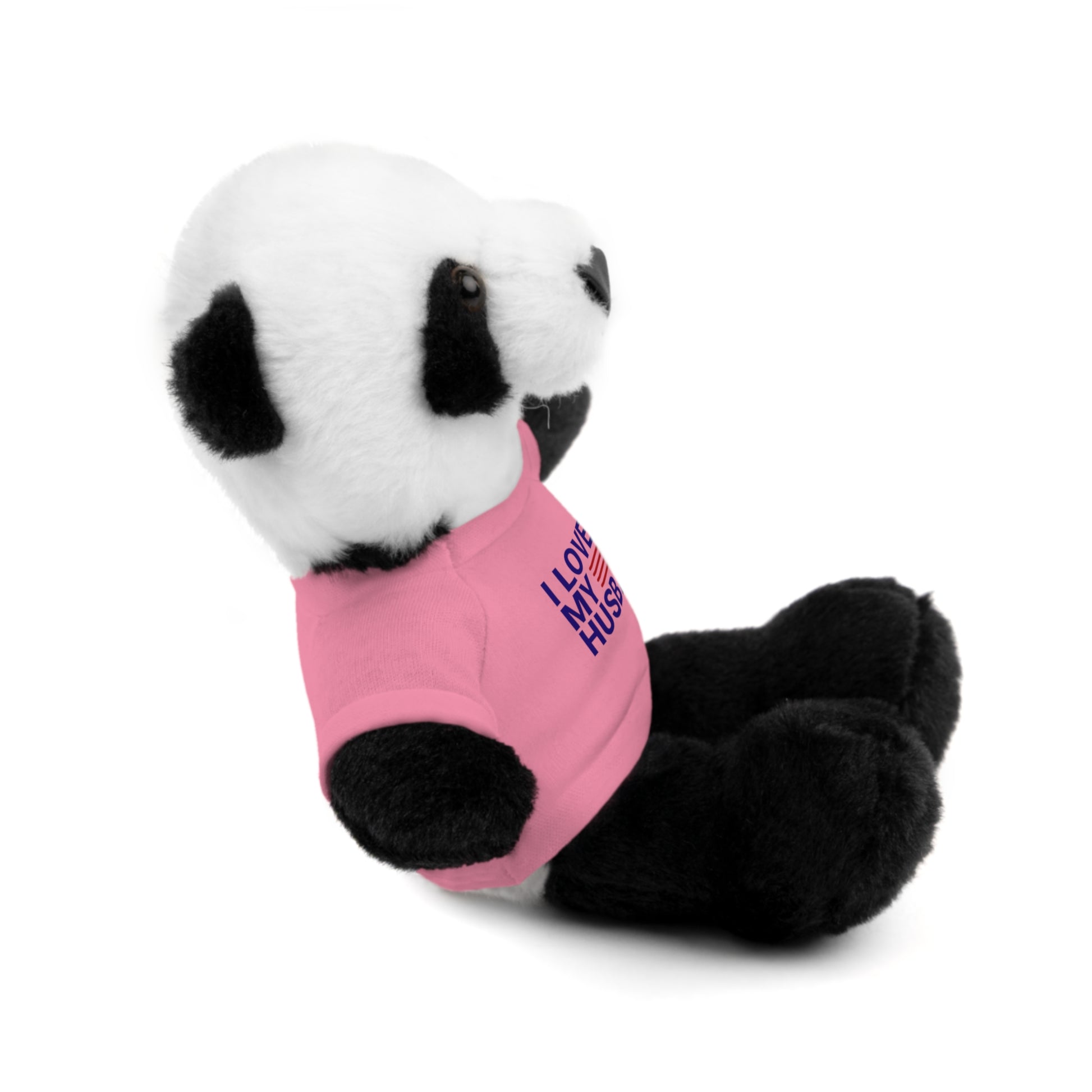 Stuffed Animal with "I love my husband" Tee, Gift for husband