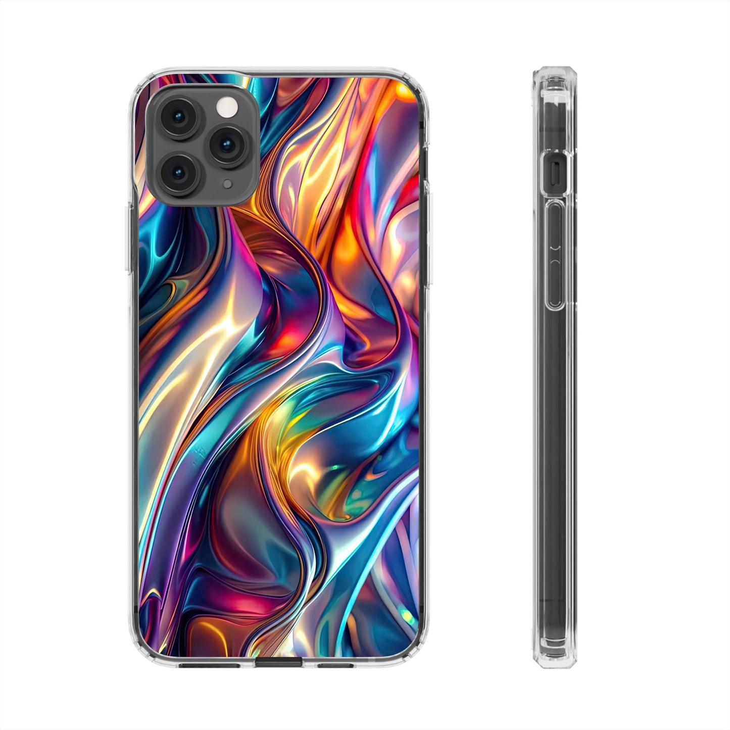 Colorful Clear Case for iPhone – Abstract Art Design