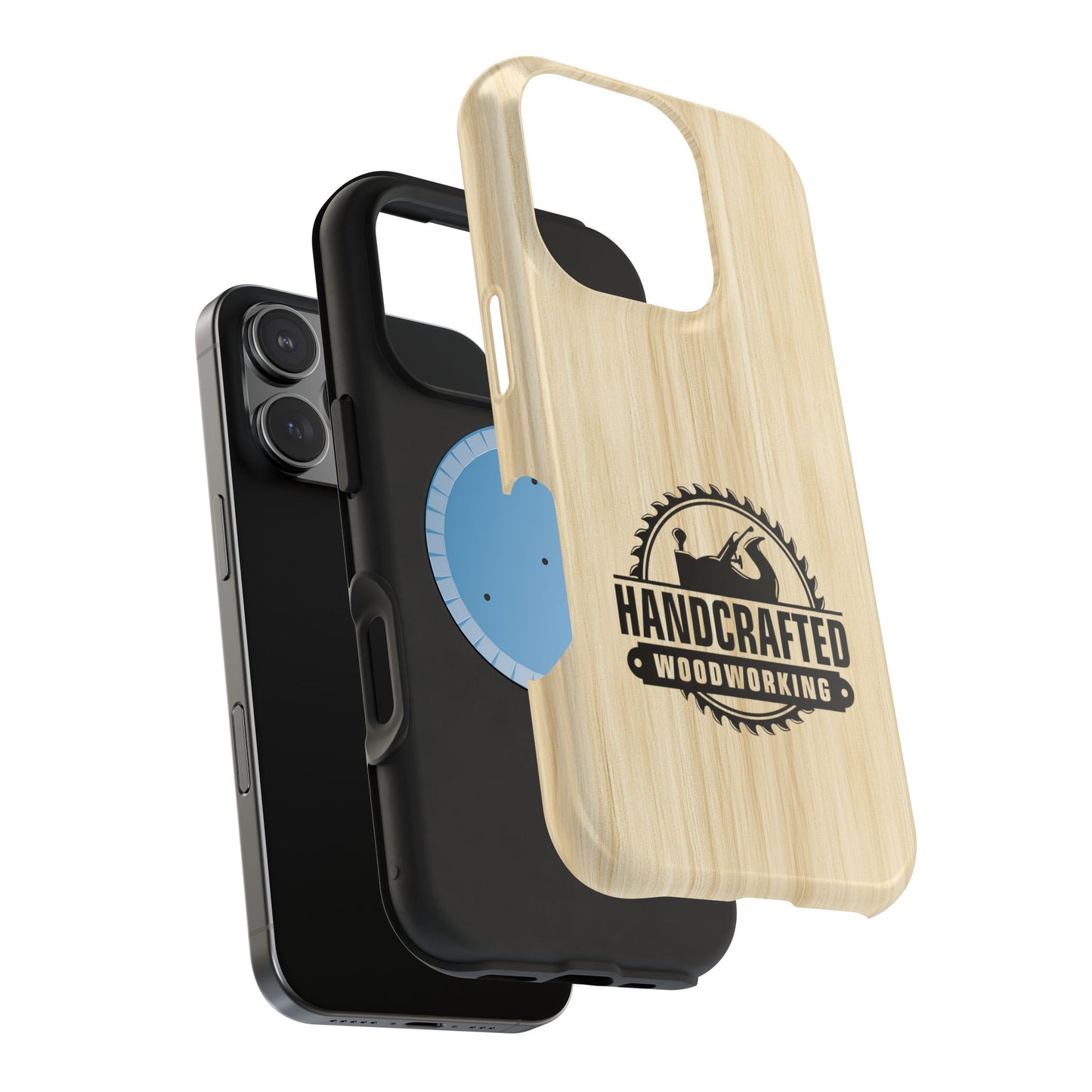 Handcrafted Woodworking Logo Magnetic Phone Cases