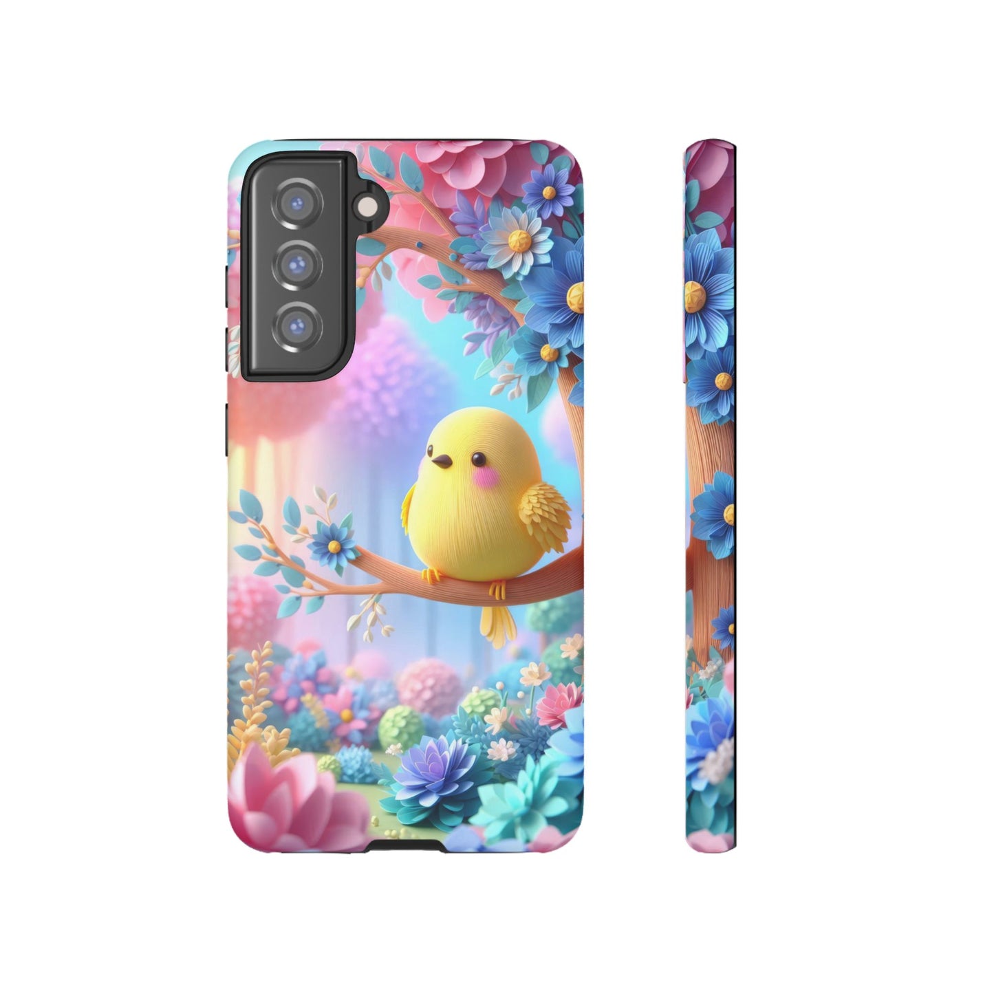 Colorful Bird Samsung Phone Case, Spring Vibe Mobile Shell