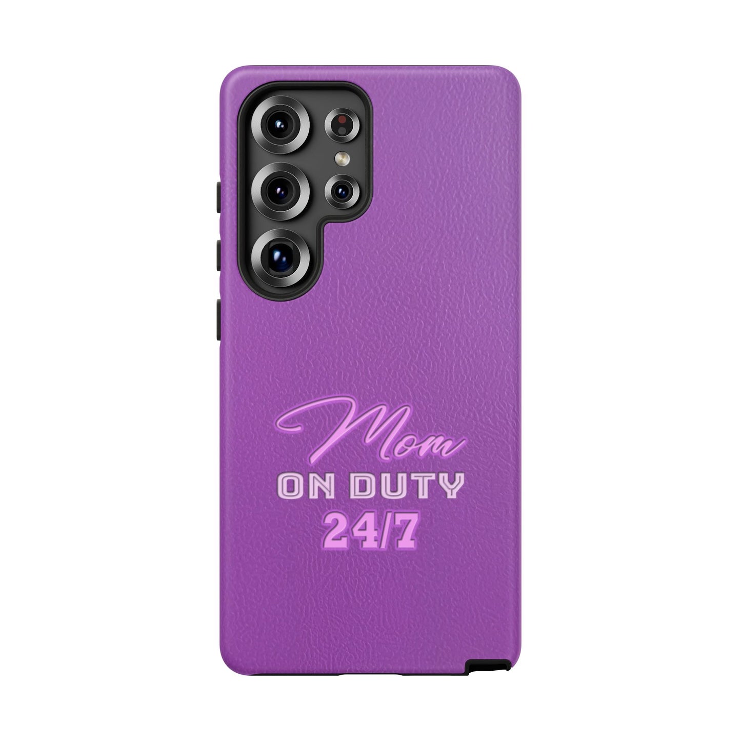 Mom On Duty Impact-Resistant Case, Purple Case for Mothers
