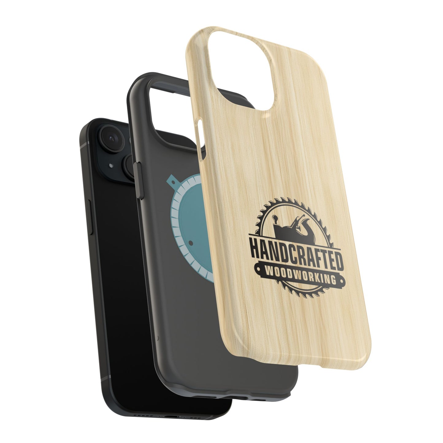 Handcrafted Woodworking Logo Magnetic Phone Cases