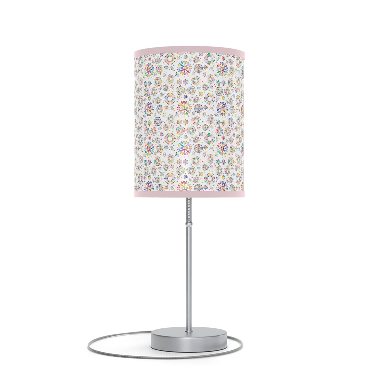 Vibrant Vibes: Happy Color Lamp on a Stand, US|CA plug / White