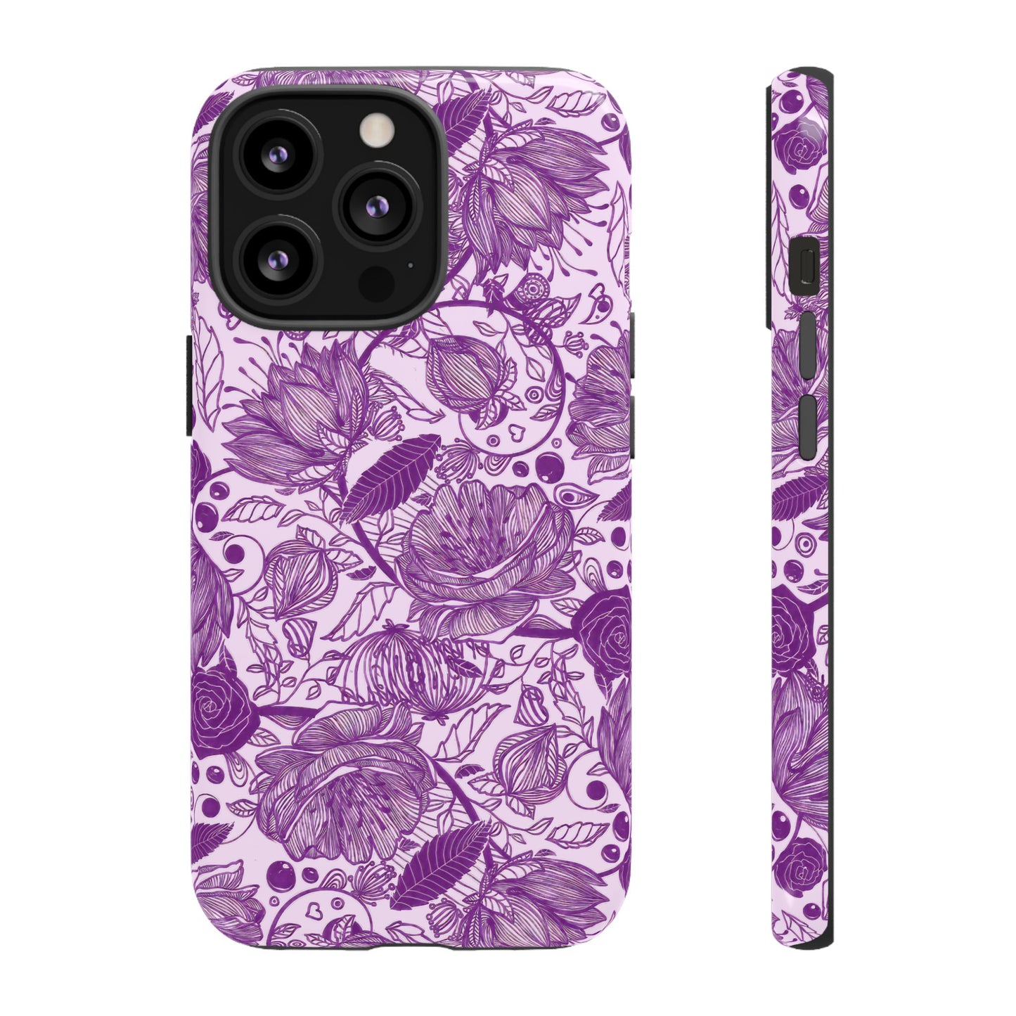 Graphical Garden: Purple Edition iPhone Tough Cases