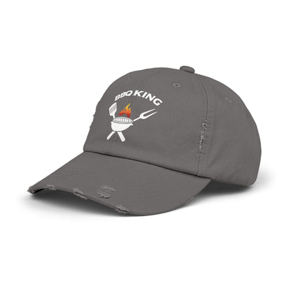 BBQ King Unisex Distressed Cap - Perfect Gift for Grill Masters