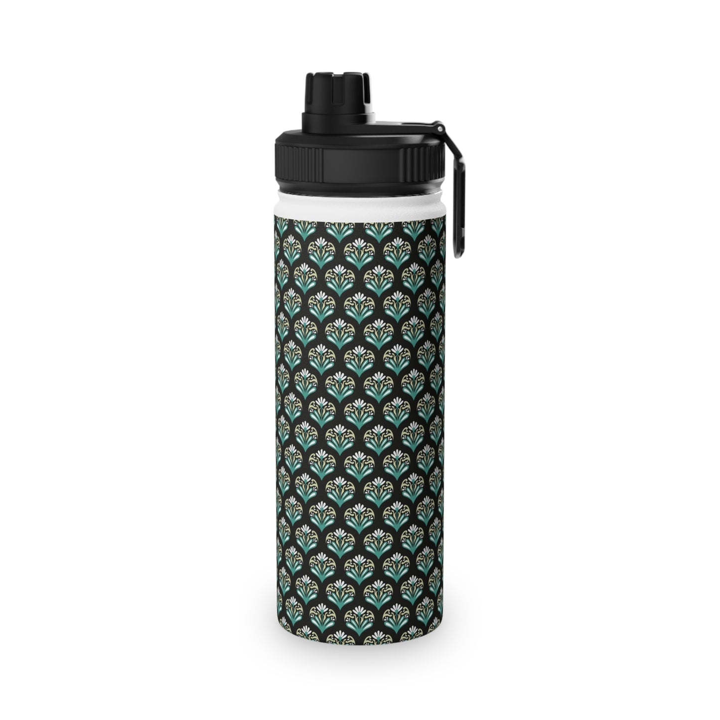 Classic Charm Stainless Steel Water Bottle, Sports Lid