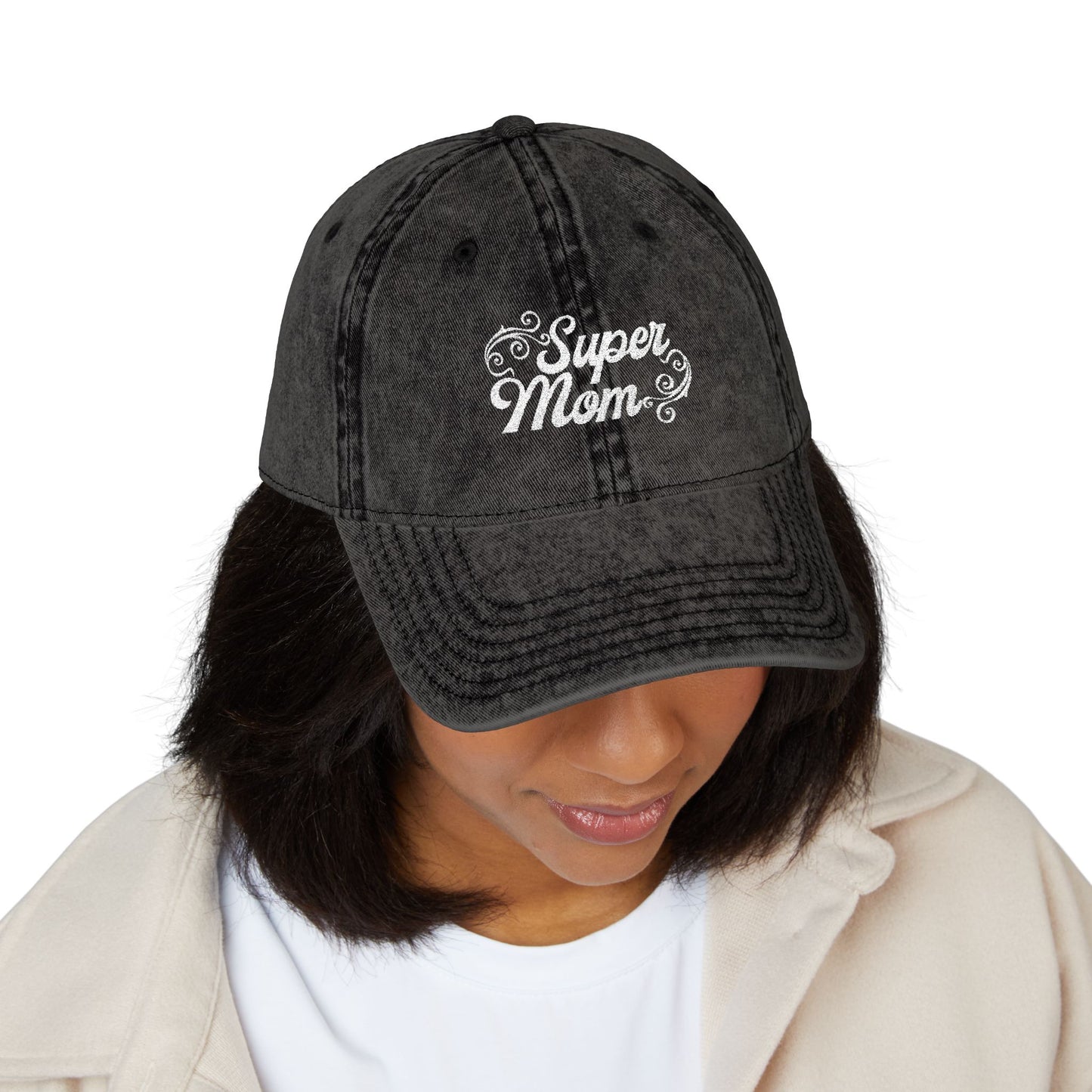 Super Mom Vintage Cap / Embroidered