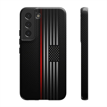 Elegant Patriotic Samsung Phone Case, Thin Red Line Design