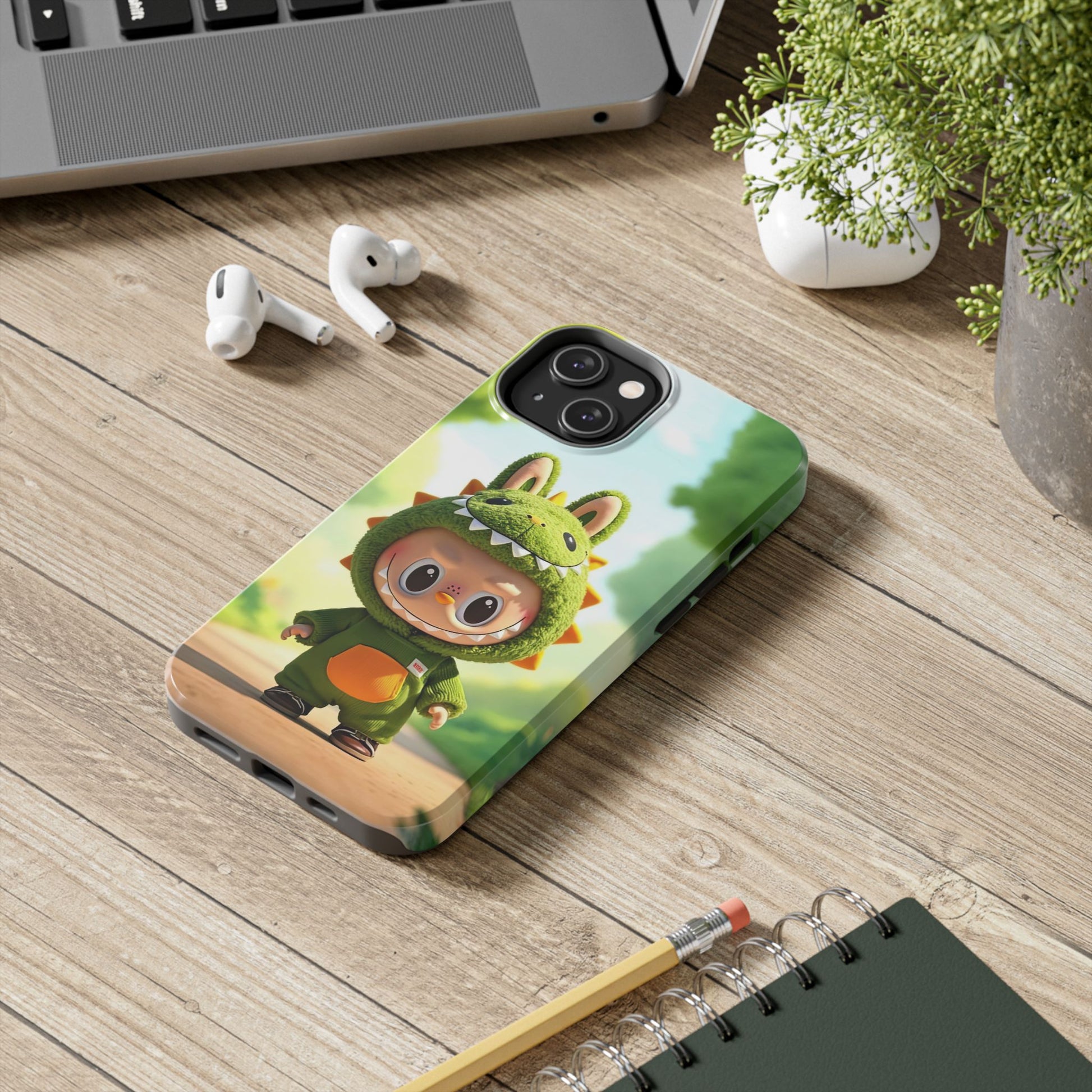 The Monsters Tough Case for iPhone Models – Playful Dinosaur Design, Dual Layer Protective Cover, Fun Mobile Accessory