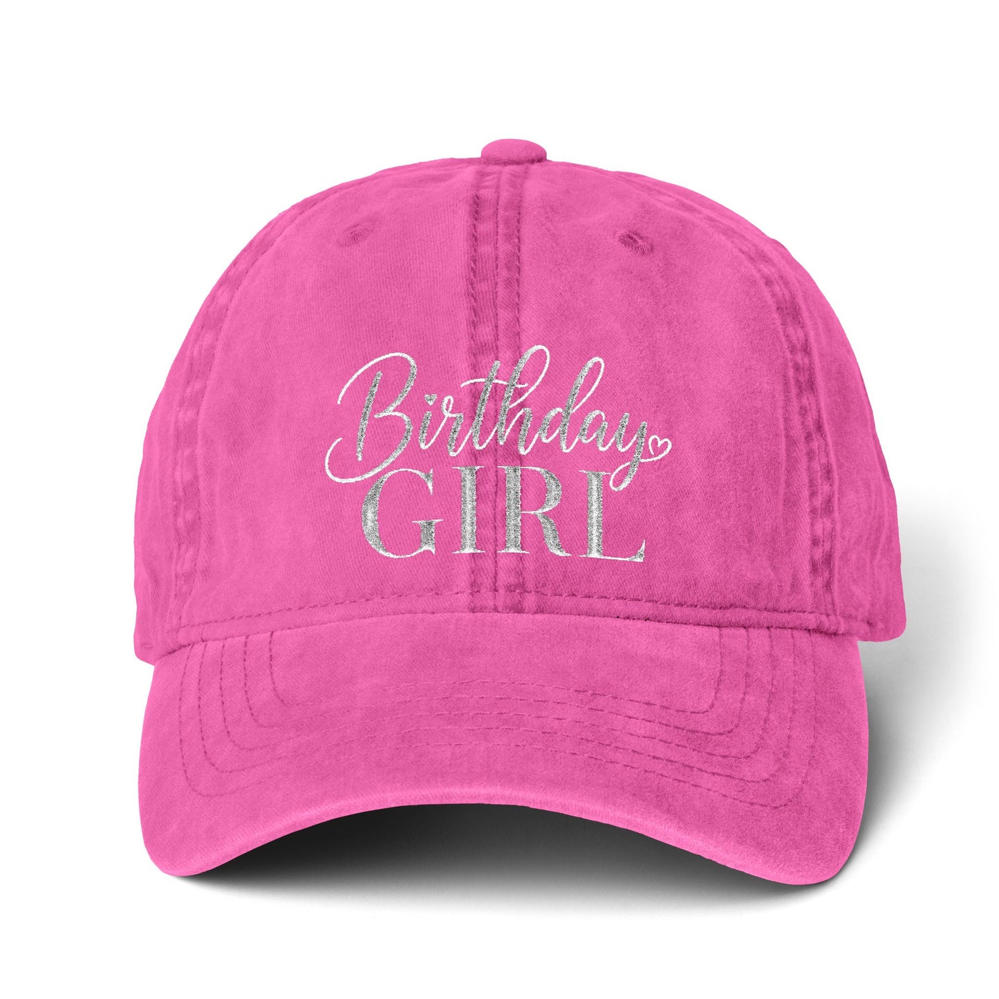 Birthday Girl Women’s Pigment-Dyed Cap – Embroidered Vintage Baseball Hat